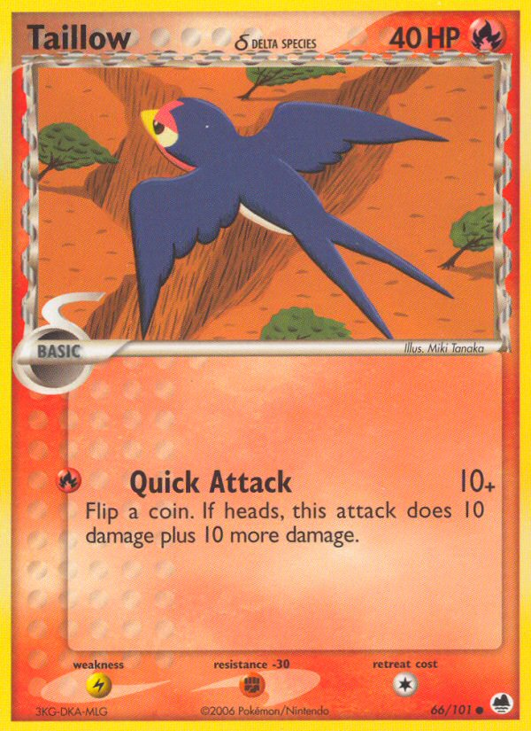 Taillow (66/101) (Delta Species) [EX: Dragon Frontiers] | Card Citadel
