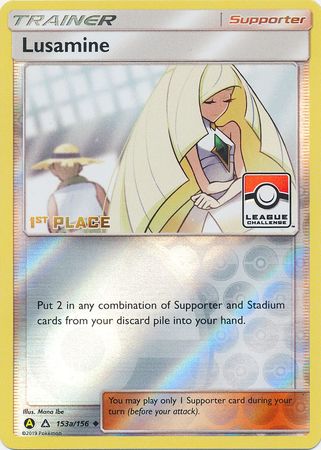 Lusamine (153a/156) (League Challenge Alt Art 1st Place) [Sun & Moon: Ultra Prism] | Card Citadel