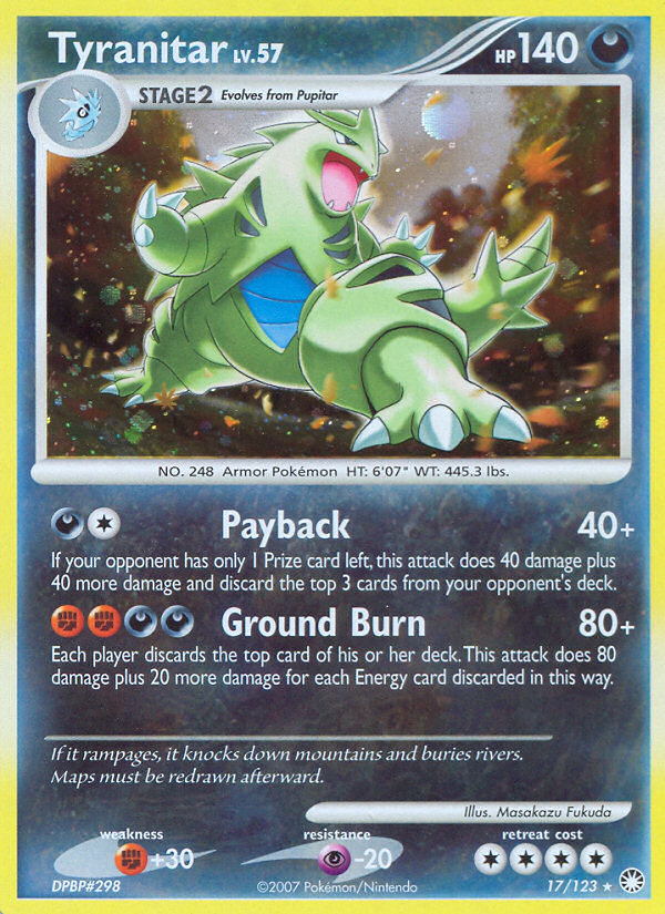 Tyranitar (17/123) [Diamond & Pearl: Mysterious Treasures] | Card Citadel