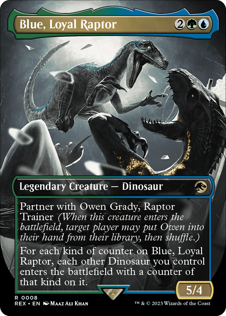 Blue, Loyal Raptor (Borderless) [Jurassic World Collection] | Card Citadel