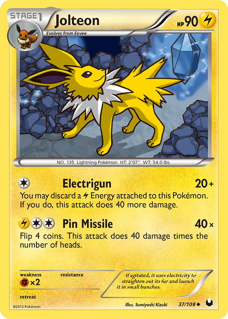 Jolteon (37/108) [Black & White: Dark Explorers] | Card Citadel