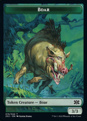 Boar // Aven Initiate Double-sided Token [Double Masters 2022 Tokens] | Card Citadel