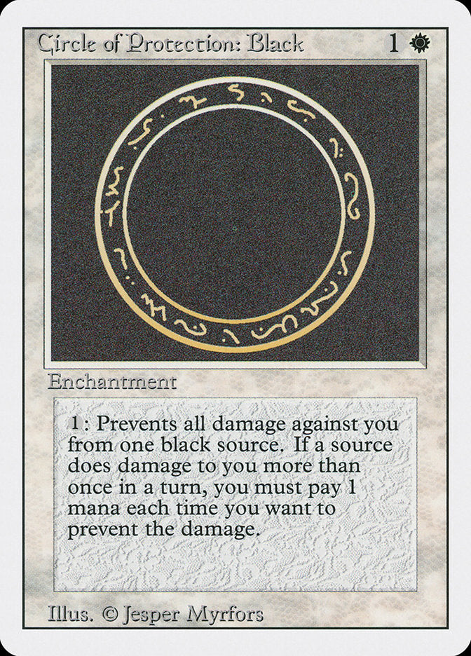 Circle of Protection: Black [Revised Edition] | Card Citadel