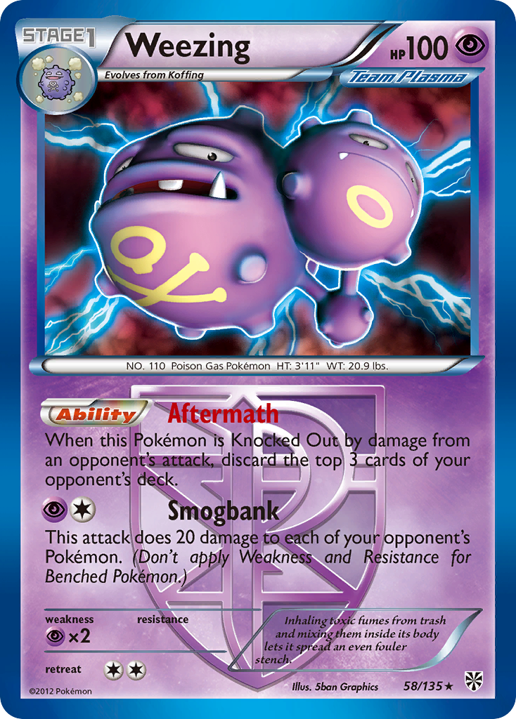 Weezing (58/135) [Black & White: Plasma Storm] | Card Citadel