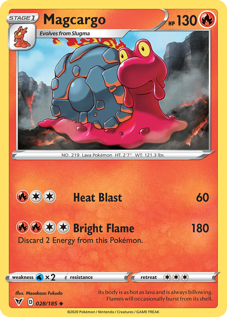 Magcargo (028/185) [Sword & Shield: Vivid Voltage] | Card Citadel