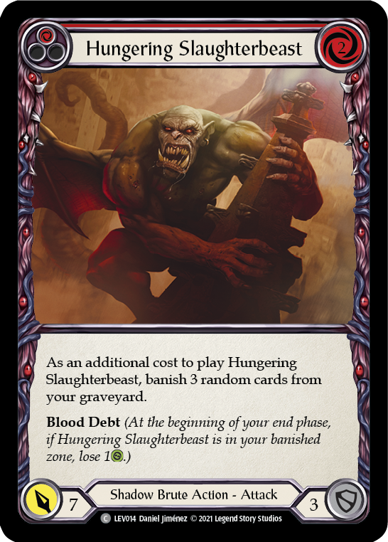 Hungering Slaughterbeast (Red) [LEV014] (Monarch Levia Blitz Deck) | Card Citadel