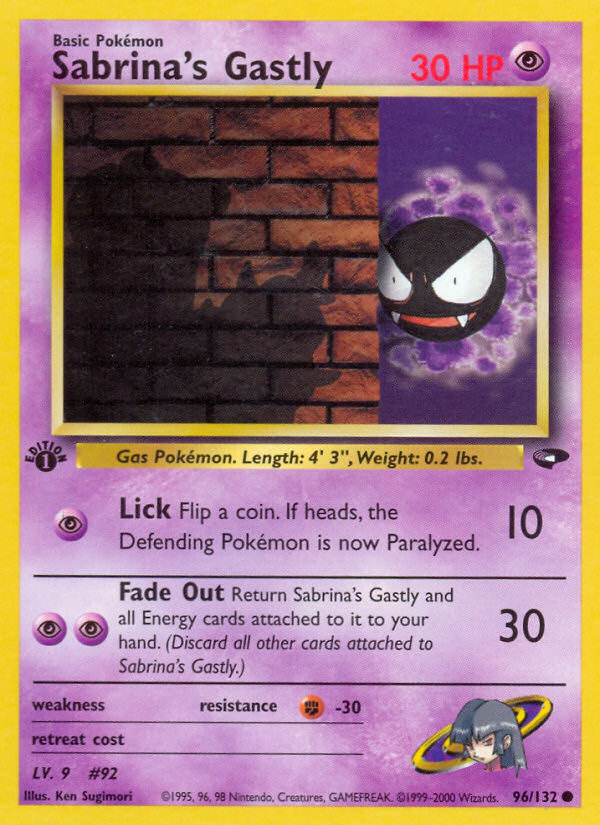 Sabrina's Gastly (96/132) [Gym Challenge 1st Edition] | Card Citadel