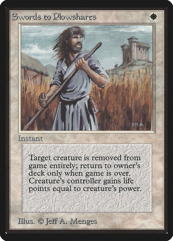Swords to Plowshares [Limited Edition Beta] | Card Citadel