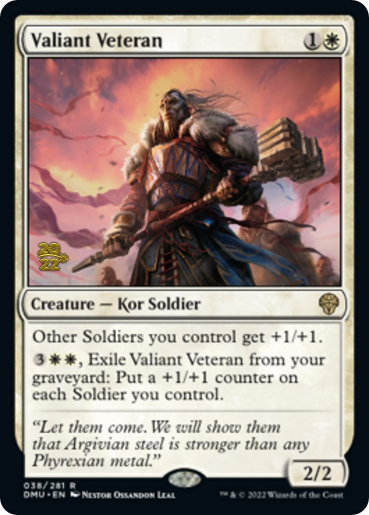 Valiant Veteran [Dominaria United Prerelease Promos] | Card Citadel