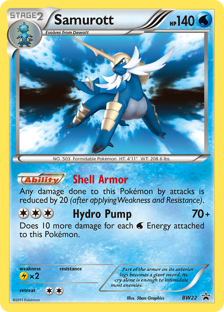 Samurott (BW22) [Black & White: Black Star Promos] | Card Citadel