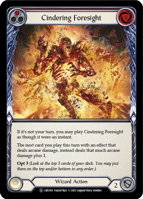 Cindering Foresight (Red) (Rainbow Foil) [CRU165-RF] Unlimited Rainbow Foil | Card Citadel