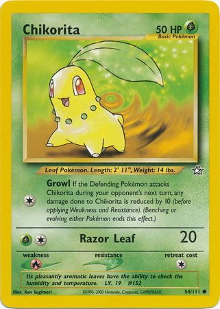 Chikorita (54/111) [Neo Genesis Unlimited] | Card Citadel