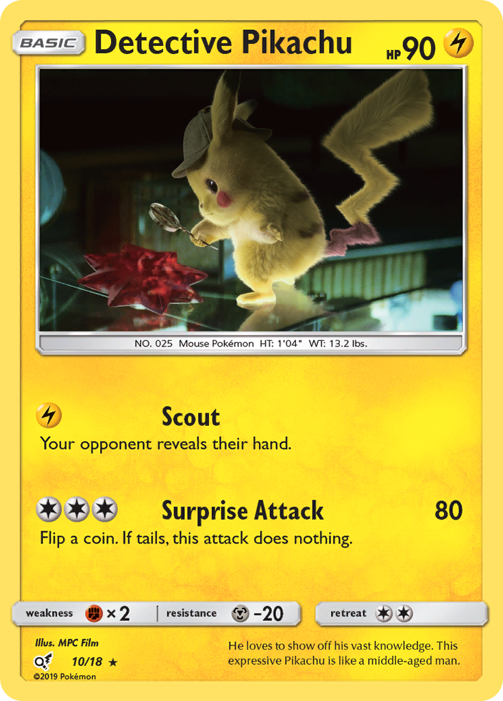 Detective Pikachu (10/18) [Sun & Moon: Detective Pikachu] | Card Citadel