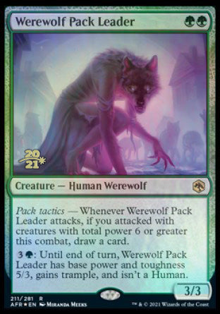 Werewolf Pack Leader [Dungeons & Dragons: Adventures in the Forgotten Realms Prerelease Promos] | Card Citadel