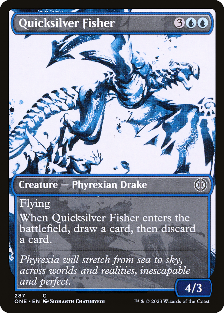 Quicksilver Fisher (Showcase Ichor) [Phyrexia: All Will Be One] | Card Citadel