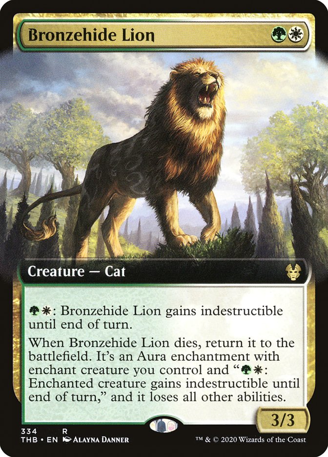 Bronzehide Lion (Extended Art) [Theros Beyond Death] | Card Citadel