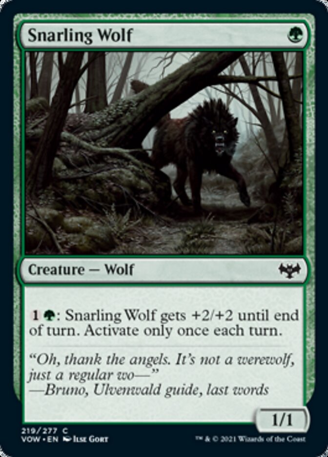 Snarling Wolf [Innistrad: Crimson Vow] | Card Citadel