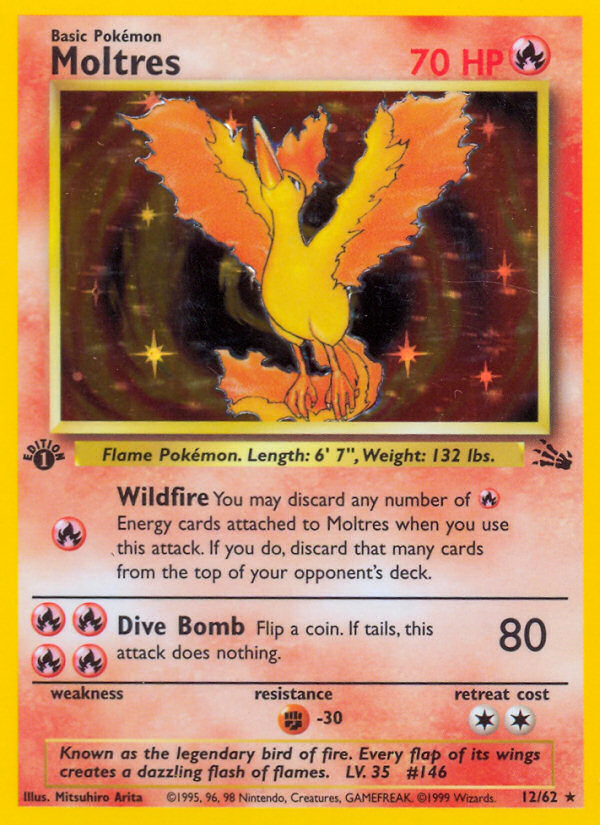 Moltres (12/62) [Fossil 1st Edition] | Card Citadel