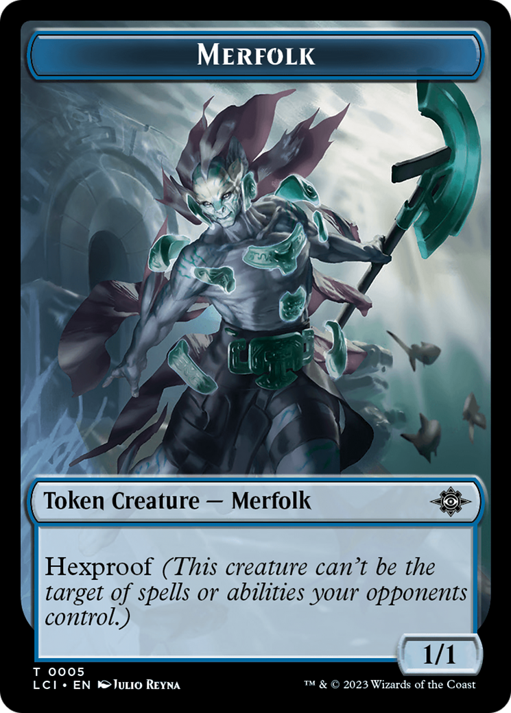 Copy // Merfolk (0005) Double-Sided Token [The Lost Caverns of Ixalan Commander Tokens] | Card Citadel