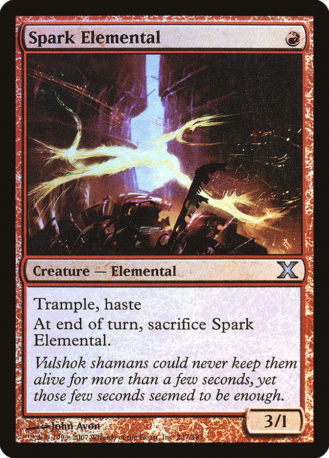 Spark Elemental (Premium Foil) [Tenth Edition] | Card Citadel