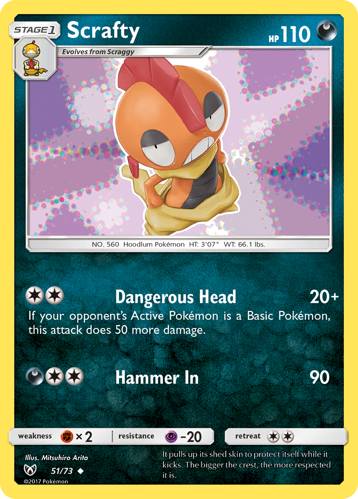 Scrafty (51/73) [Sun & Moon: Shining Legends] | Card Citadel