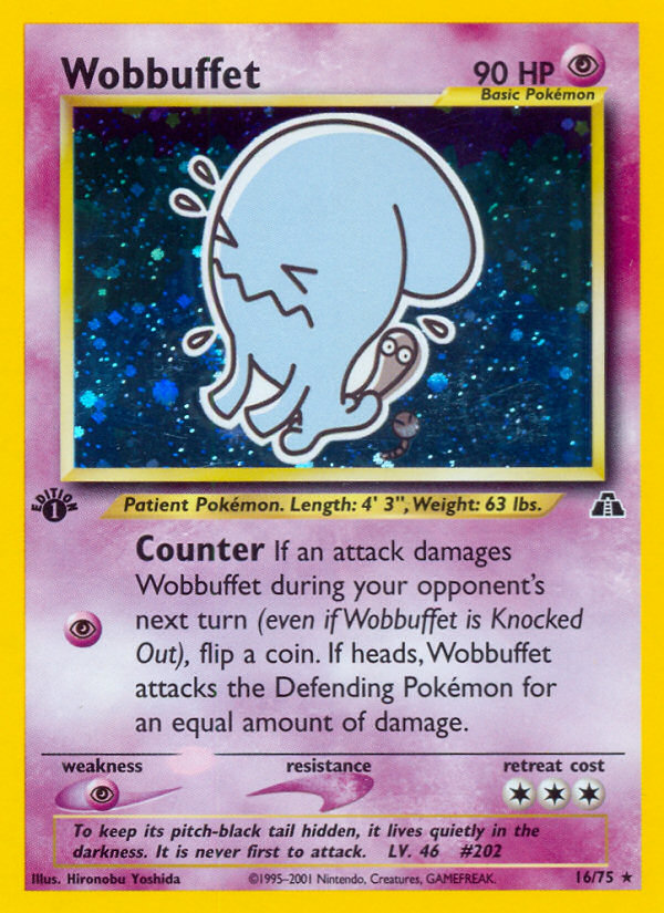 Wobbuffet (16/75) [Neo Discovery 1st Edition] | Card Citadel