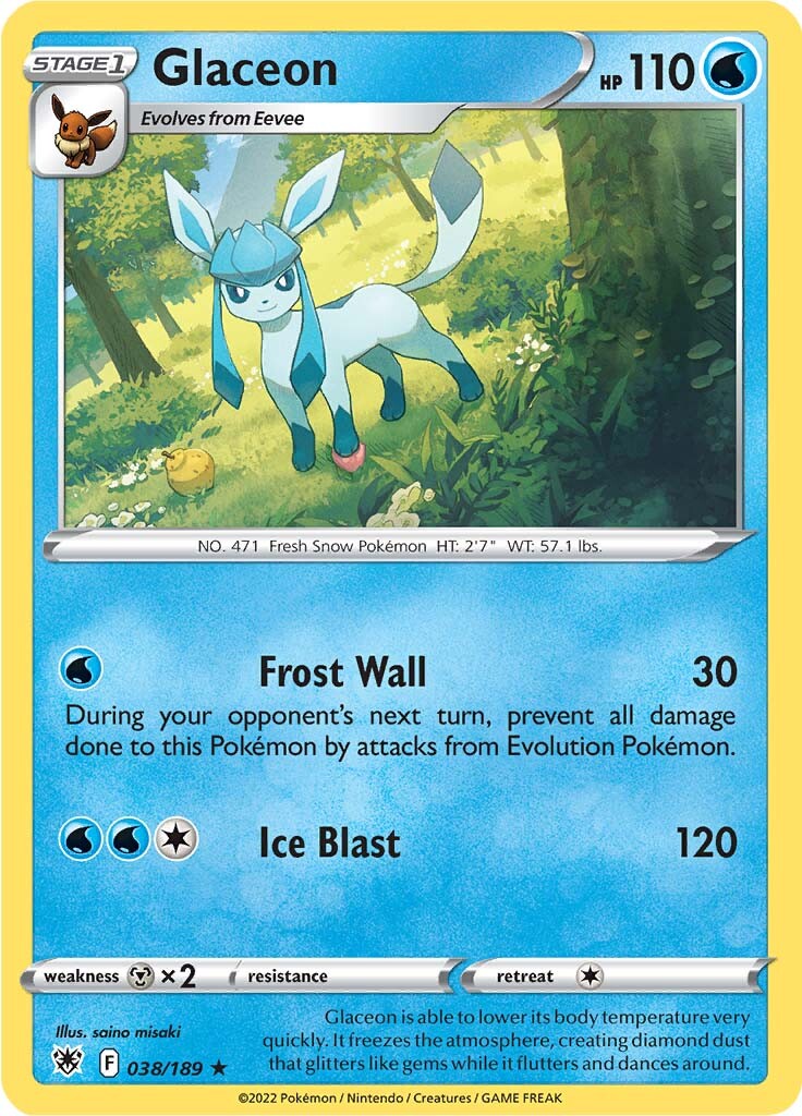 Glaceon (038/189) [Sword & Shield: Astral Radiance] | Card Citadel