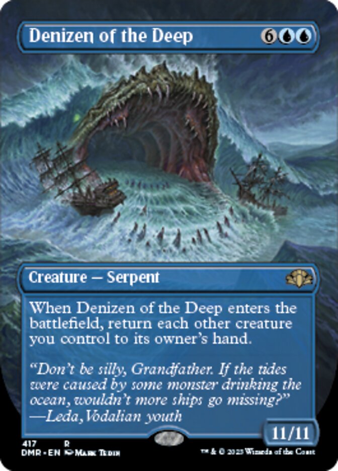 Denizen of the Deep (Borderless Alternate Art) [Dominaria Remastered] | Card Citadel