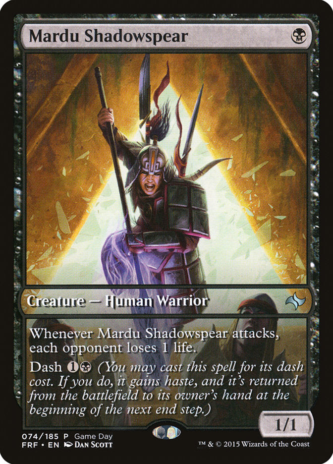 Mardu Shadowspear (Game Day) [Fate Reforged Promos] | Card Citadel