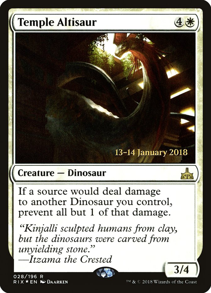 Temple Altisaur [Rivals of Ixalan Promos] | Card Citadel