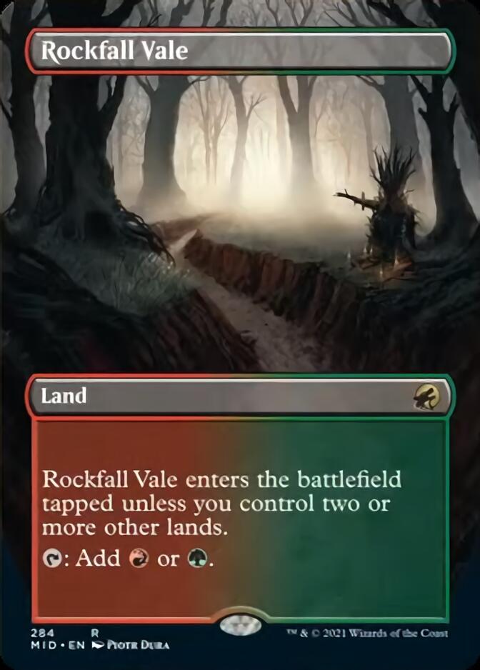 Rockfall Vale (Borderless) [Innistrad: Midnight Hunt] | Card Citadel