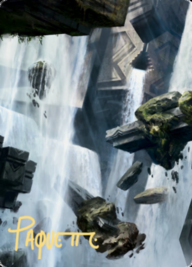 Island 1 Art Card (Gold-Stamped Signature) [Zendikar Rising Art Series] | Card Citadel