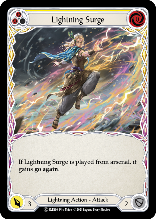 Lightning Surge (Yellow) [U-ELE190] Unlimited Rainbow Foil | Card Citadel