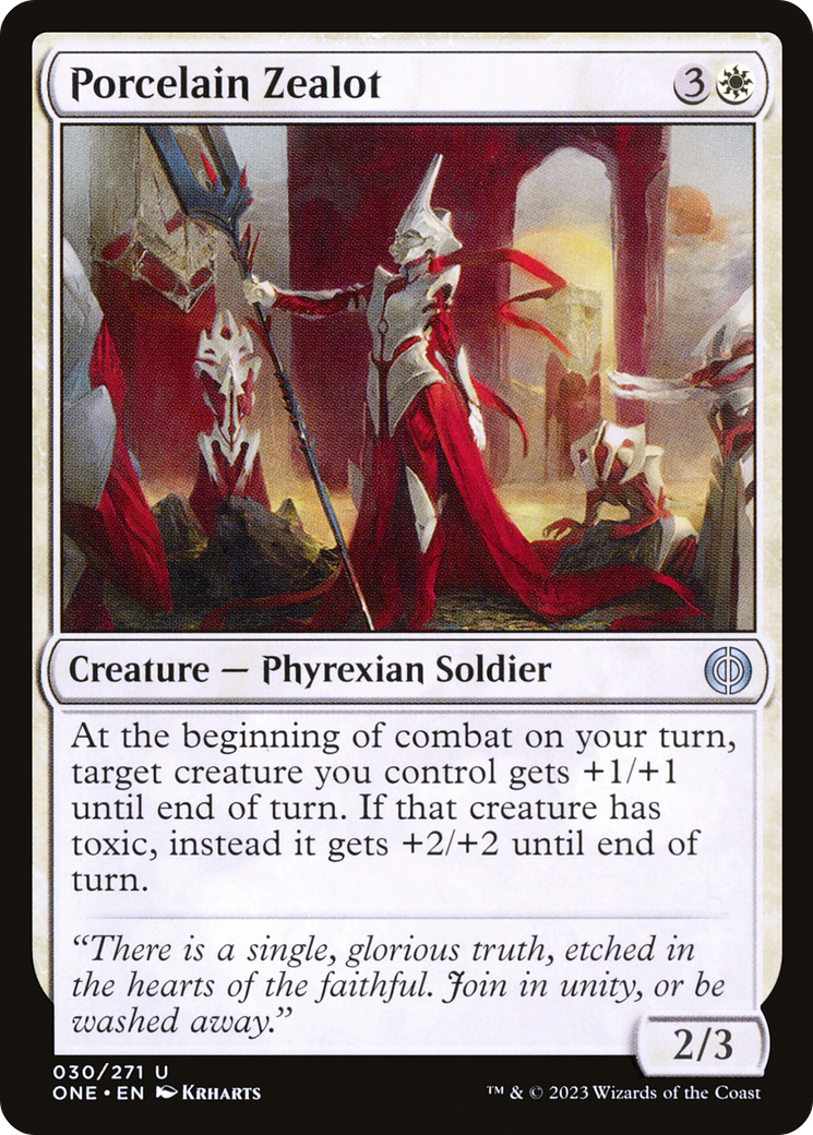 Porcelain Zealot [Phyrexia: All Will Be One] | Card Citadel