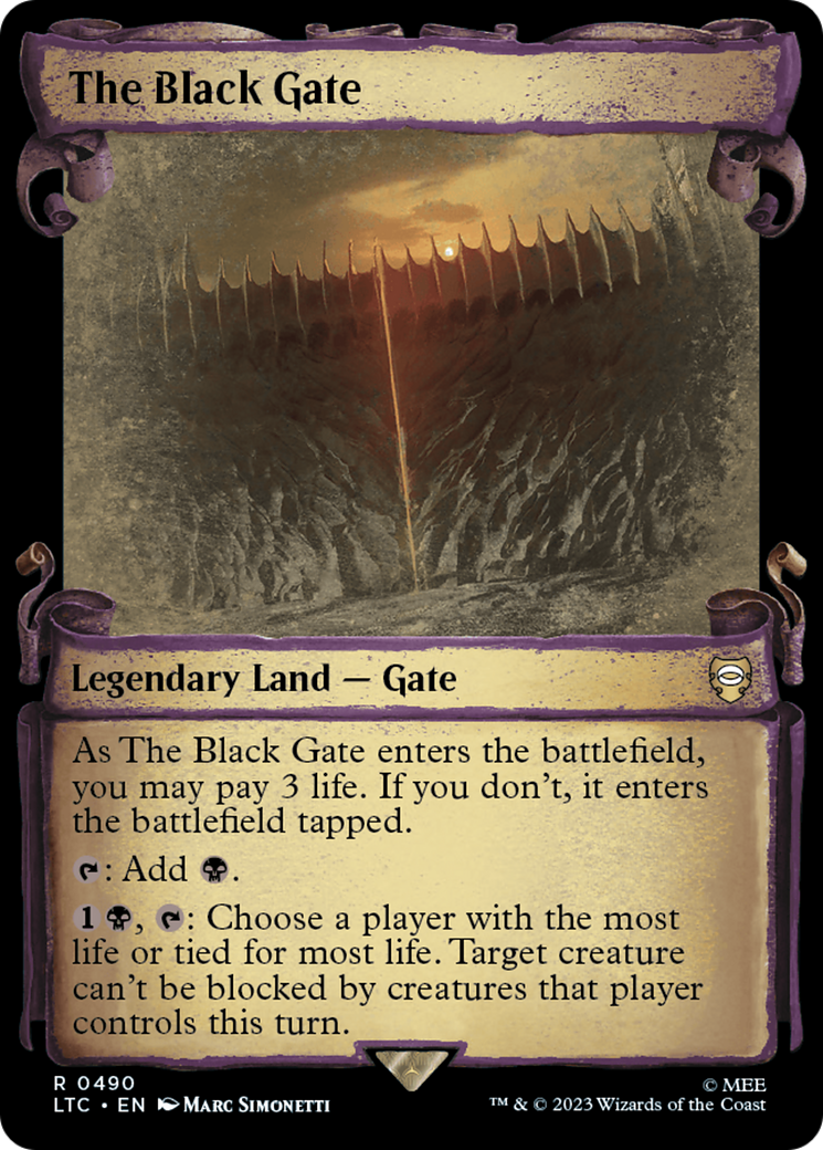 The Black Gate [The Lord of the Rings: Tales of Middle-Earth Commander Showcase Scrolls] | Card Citadel
