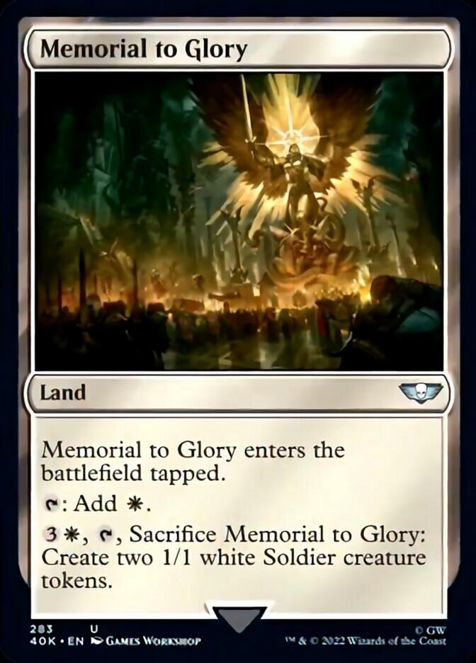 Memorial to Glory (Surge Foil) [Universes Beyond: Warhammer 40,000] | Card Citadel