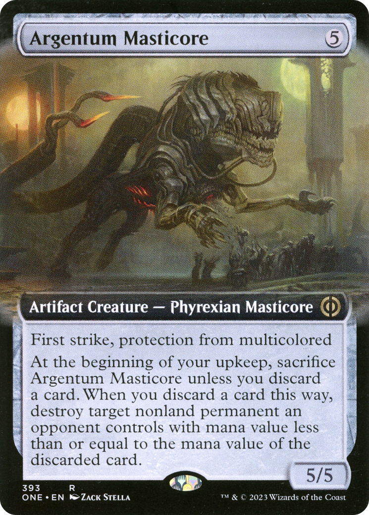 Argentum Masticore (Extended Art) [Phyrexia: All Will Be One] | Card Citadel