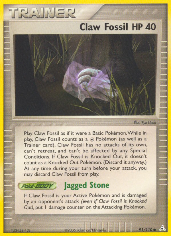 Claw Fossil (91/110) [EX: Holon Phantoms] | Card Citadel