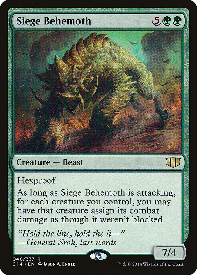 Siege Behemoth [Commander 2014] | Card Citadel