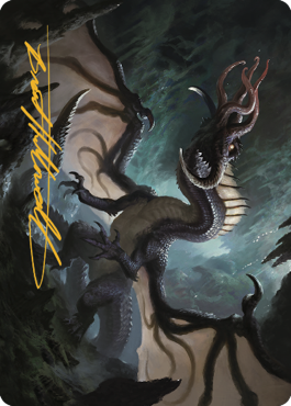 Brainstealer Dragon Art Card (Gold-Stamped Signature) [Commander Legends: Battle for Baldur's Gate Art Series] | Card Citadel