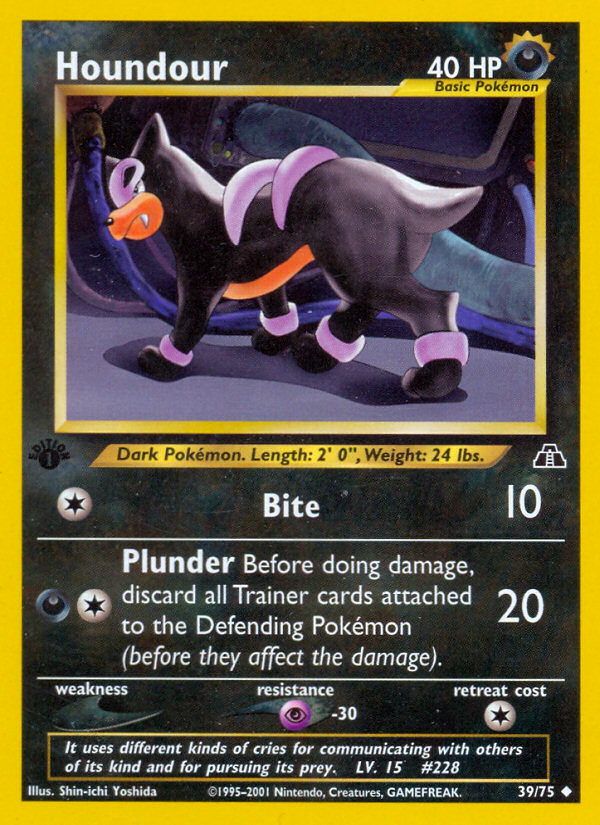 Houndour (39/75) [Neo Discovery 1st Edition] | Card Citadel