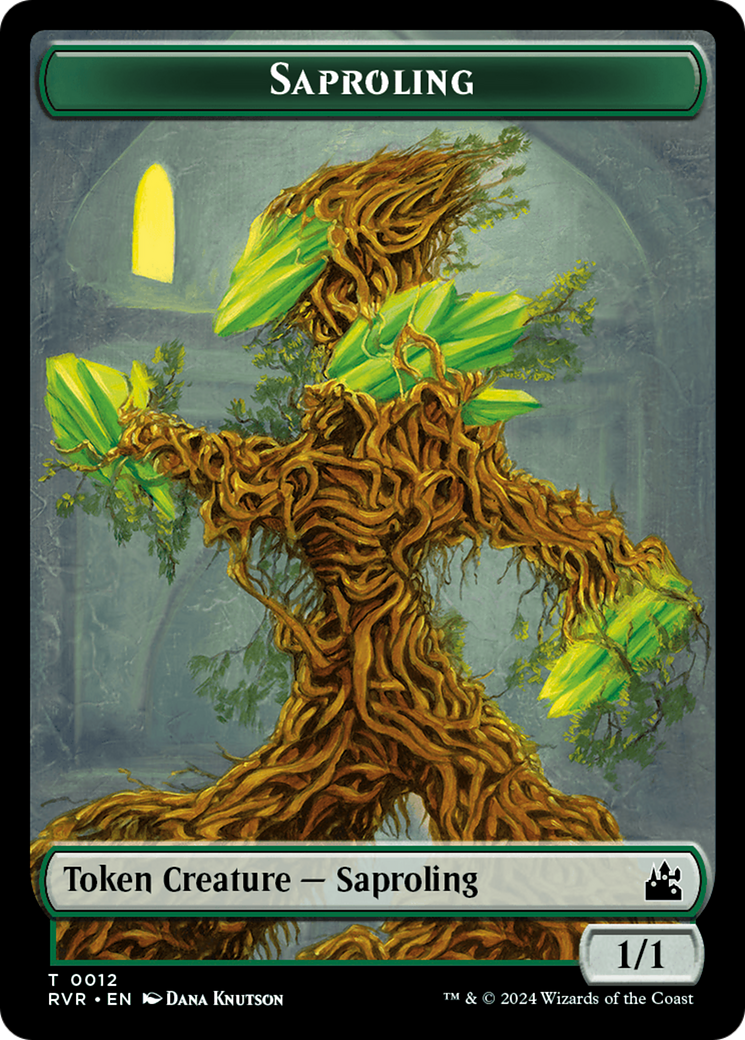 Saproling // Zombie Double-Sided Token [Ravnica Remastered Tokens] | Card Citadel