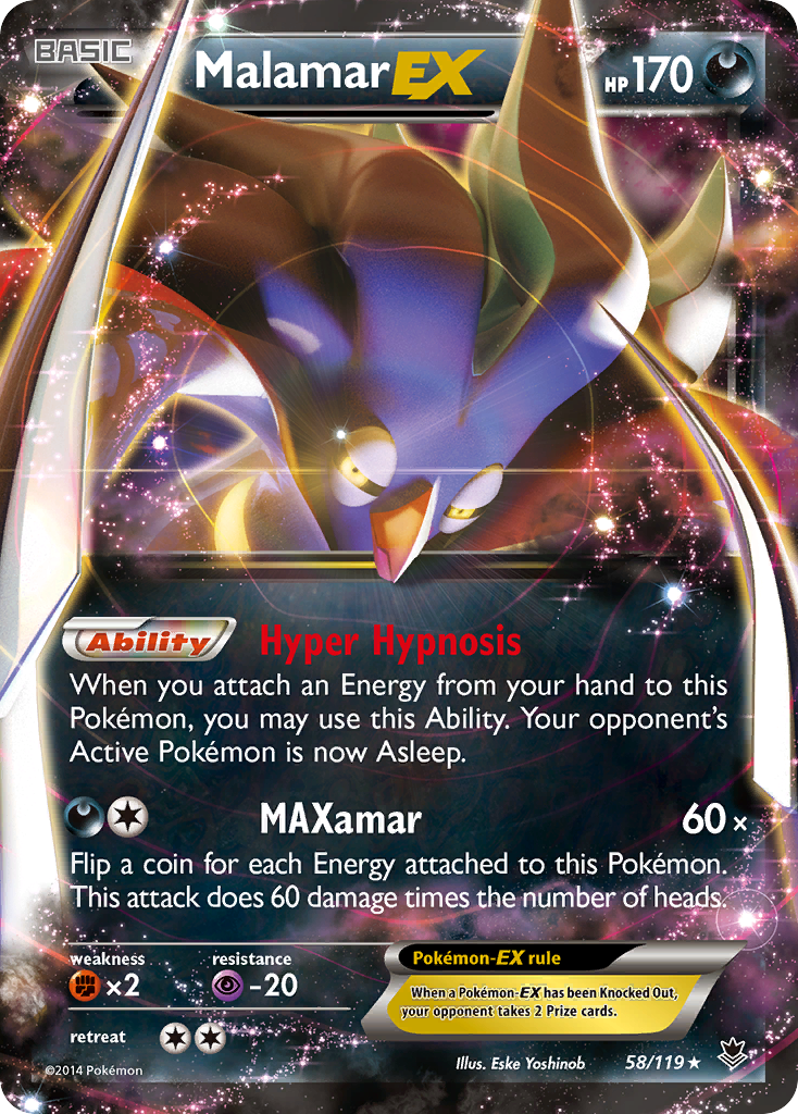 Malamar EX (58/119) [XY: Phantom Forces] | Card Citadel