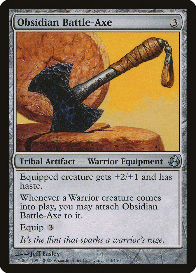 Obsidian Battle-Axe [Morningtide] | Card Citadel