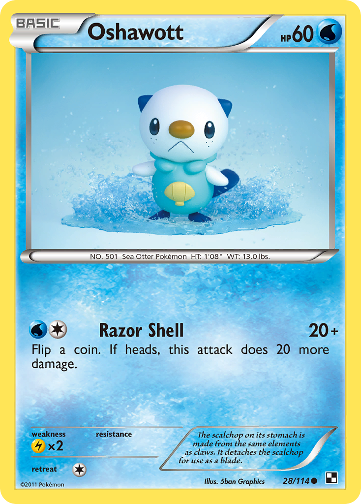 Oshawott (28/114) [Black & White: Base Set] | Card Citadel