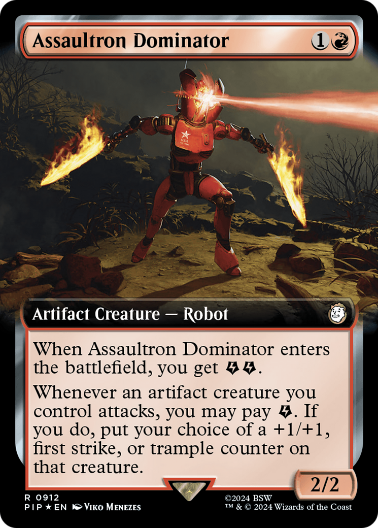 Assaultron Dominator (Extended Art) (Surge Foil) [Fallout] | Card Citadel