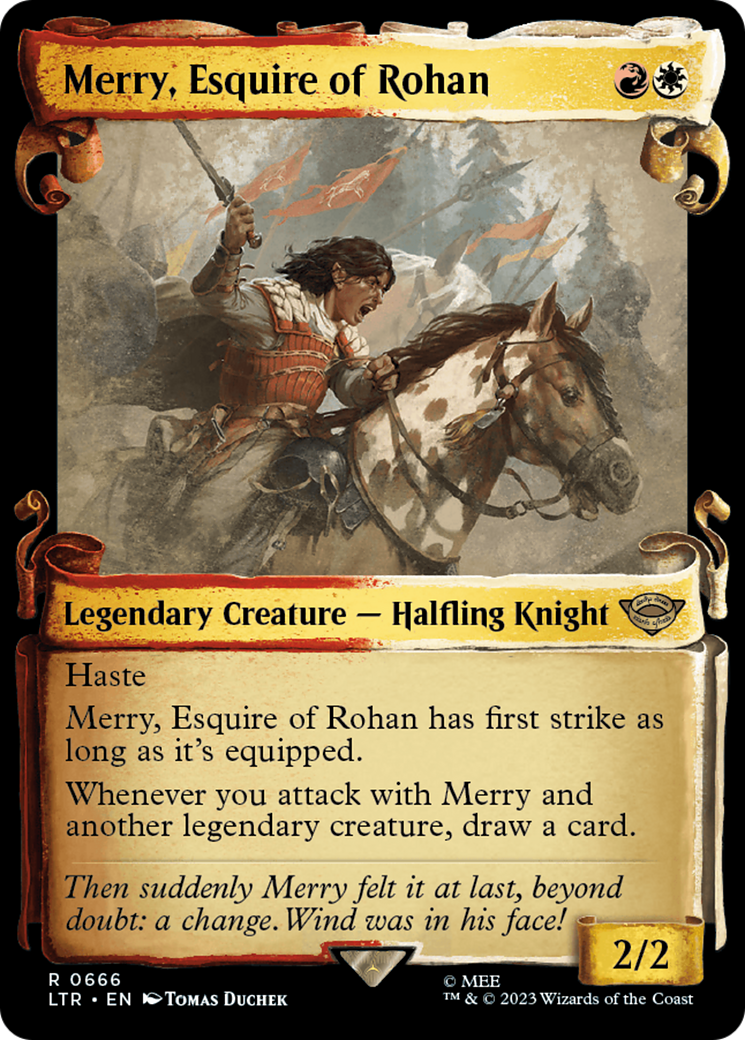 Merry, Esquire of Rohan [The Lord of the Rings: Tales of Middle-Earth Showcase Scrolls] | Card Citadel