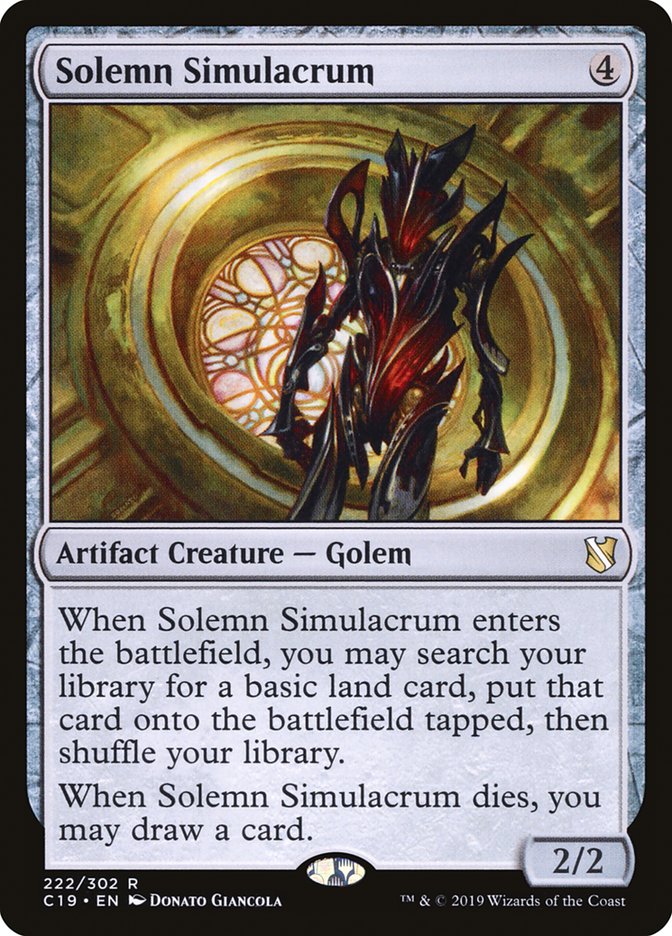 Solemn Simulacrum [Commander 2019] | Card Citadel