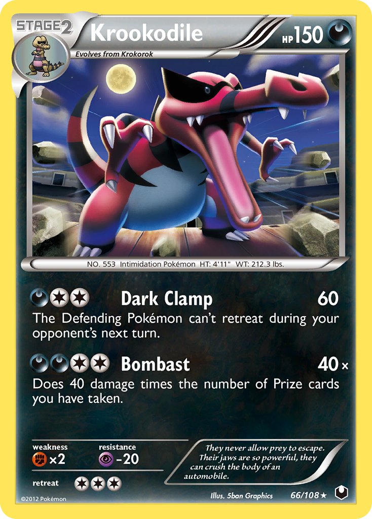 Krookodile (66/108) (Cosmos Holo) (Blister Exclusive) [Black & White: Dark Explorers] | Card Citadel