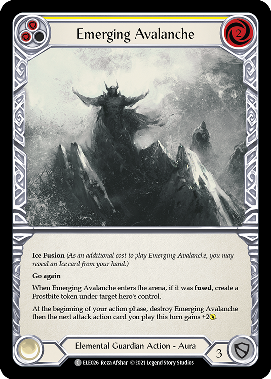 Emerging Avalanche (Yellow) [ELE026] (Tales of Aria)  1st Edition Normal | Card Citadel